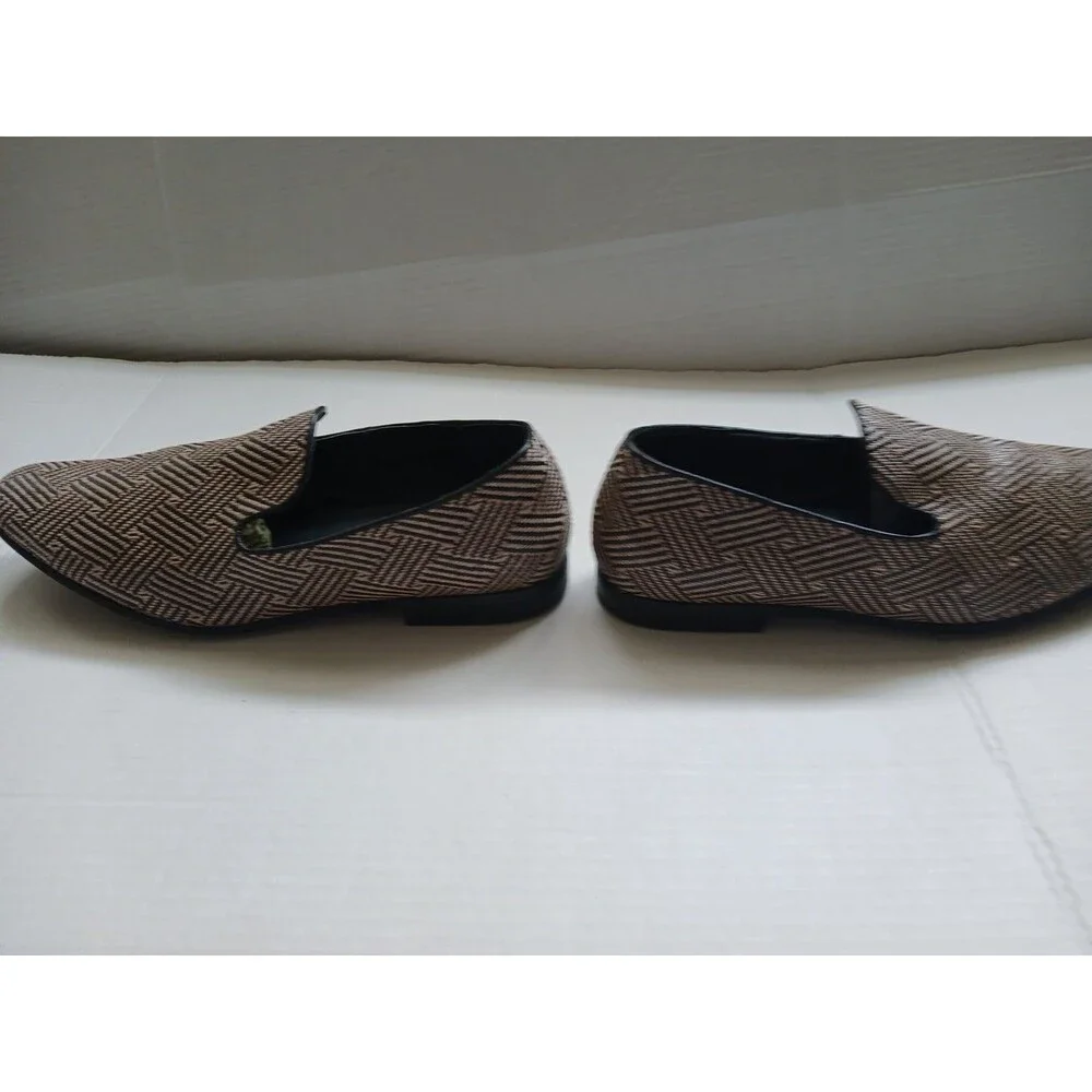 Giorgio Brutini Mens Clement Slip On Loafers Tan-Brown 10.5 M Herringbone Design